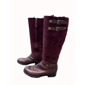Franco Sarto L Pacer womens red leather brown riding boots shoes 7M SKU 6656 thumbnail 5