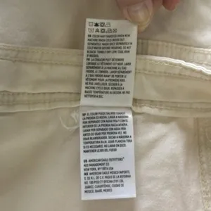 American Eagle Womens Cargo Pants Beige Size 14 Parachute Utility Y2K Drawstring thumbnail 6