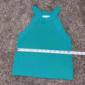 She + Sky Turquoise Ribbed tank size small thumbnail 5