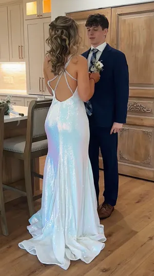 Prom dress White Size 8 thumbnail 3