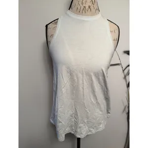 Lululemon Tank Top Women's Size 2 blue High Neck Criss Cross Back Activewear‎ thumbnail 2