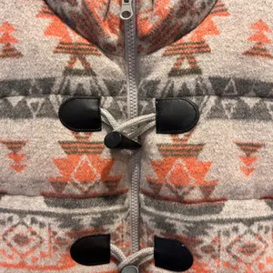 Ruff Hewn Womens Large Aztec Print Puffer‎ Vest Sleeveless Southwestern Full Zip thumbnail 2