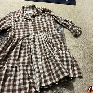THE SHIRT Rochelle Behrens - Jules Dress in brown/cream plaid gingham‎ thumbnail 8