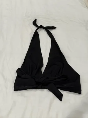 Cotton Candy Black Halter Crop Top thumbnail 3