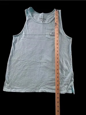 ivory ella mint green Girls Tank with Pocket Elephant thumbnail 3
