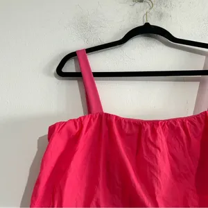 Daily Drills Bubble Crop Top Sports Bra Hot Pink XL Sporty Workout Active Casual thumbnail 3
