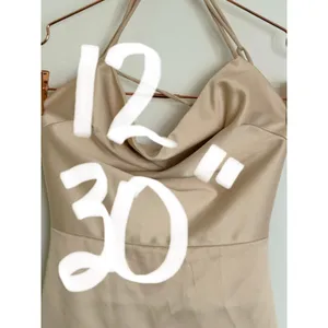 Lucy In The Sky Dress Womens‎ Small Champagne Satin Cowl Neck Open Back Mini thumbnail 5