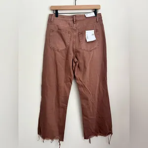 Vervet Leslie 90s Vintage Flare raw hem denim pants 28 thumbnail 2