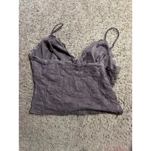 Faded Rose Floral Lace Camisole V-Neck Spaghetti Strap Tank Top Juniors‎ Large thumbnail 4