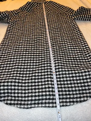 Free People "We The Free"‎ Get Around Houndstooth Shacket Black White L (NWT) thumbnail 9