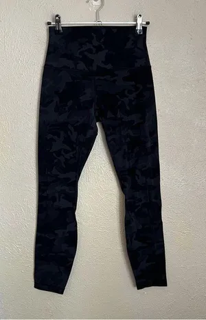 Lululemon Align Pant II 25” Incognito Camo Multi Gray Black Leggings 4 thumbnail 3