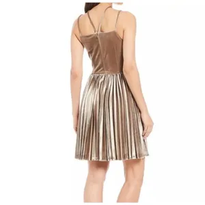 New Gianni Bini Velvet Pleated Dress thumbnail 3