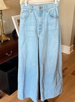 SNACKS LA From Mother Wide Leg Jeans New Light Wash thumbnail 3