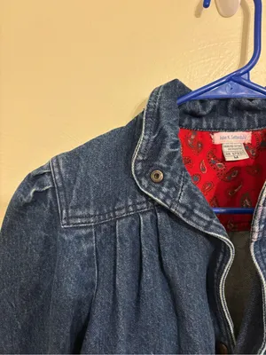 Vintage Julie K Setterdahl Denim Jacket Womens M Puff Sleeve Western Prairie thumbnail 5