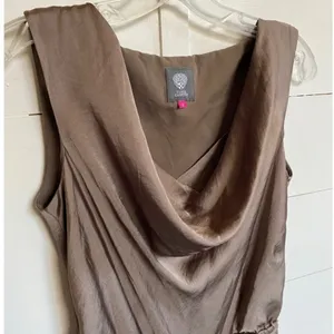 Vince Camuto Womens Taupe Brown Cowl Neck Sleeveless Dress‎ Size 2 VC2L70 thumbnail 3