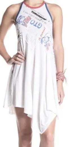 Free People Calpoly White open back beach dress or coverup thumbnail 1
