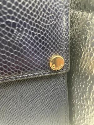Dune London Navy Blue Structured Satchel Handbag Gold Hardware Women's Purse - N thumbnail 9