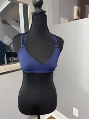 Athleta Scoop Plunge Strappy Navy Binini Top Swim Surf Size XXS thumbnail 2
