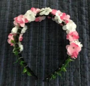 Flowers crown for maternity photo shoot Pink thumbnail 1