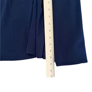 Lilka Cream Navy Blue Short Sleeve Embroidered Cutout Flower Mini Dress Size XS thumbnail 6