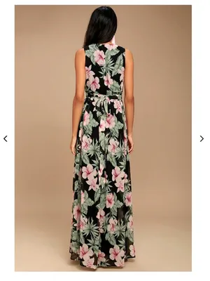 LULUS Sexy Chic Elegant Floral Prom Wedding Tiered Ruffles Chic Maxi Dress thumbnail 3