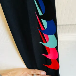 Nike Retro Women's Black Leggings with Colorful Accents Size Small thumbnail 8