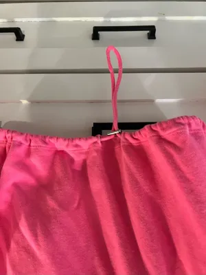 Cropped Hot Pink Drawstring Sweatshirt Size M thumbnail 3