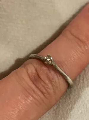 Ring band 925 sterling silver unique cute size 6 thumbnail 1