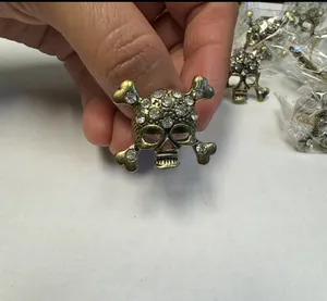 Skull and Crossbones Statement Ring Gold thumbnail 3
