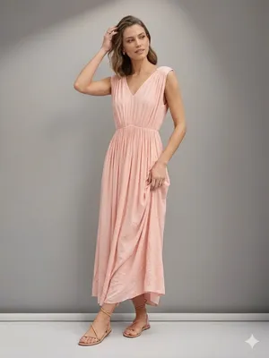 Madewell magnolia Tie Back Maxi dress thumbnail 5