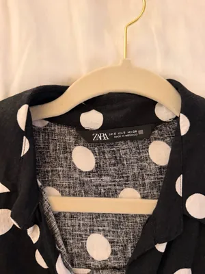 Black and White Polka Dot Slack and Blouse Set thumbnail 5