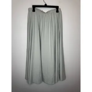 OGL Move Gray Maxi Skirt Long Flowy High Rise Elastic Waist Pockets Size L thumbnail 9
