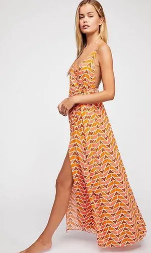 Free People • • Siren Wrap Maxi Dress Size Large thumbnail 1