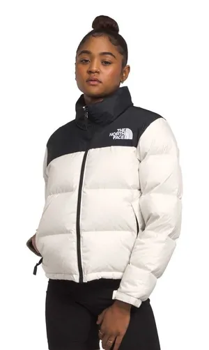 The North Face Women's 1996 Retro Nuptse Puffer 700 Down White Black NWT Medium thumbnail 1