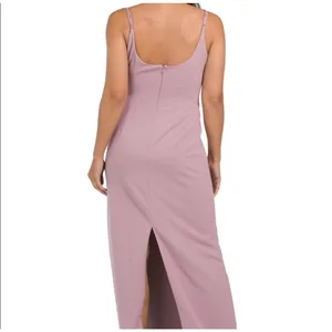 NEW Adrianna Papell Womens‎ 12 Slip Crepe Column Maxi Dress Dusty Pink Rose $139 thumbnail 12
