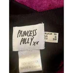 PRINCESS POLLY Julia Top Black Satin Backless Drape Cowl Neck Size US 6 S Small thumbnail 6