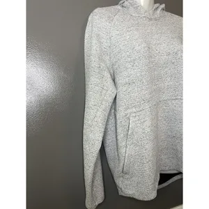 Lululemon Hoodie Womens Medium Gray Textured Fleece Pullover Reflective Pockets thumbnail 3