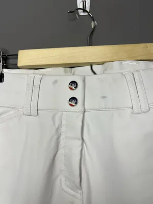 Ariat Pro Series Pants Womens 22R White Riding Breeches Ankle Grip Stretch thumbnail 4
