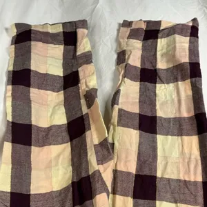 Secret Treasures Beige and Burgundy Plaid Lounge Pajama Pants — Size Small thumbnail 3