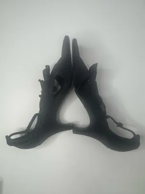 XOXO Black Fabric Heels Women's Size 7.5 thumbnail 5
