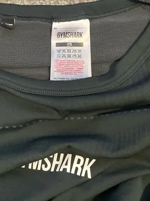 Gymshark‎ Energy Long Sleeve Crop Top Dark Green XS Thumbholes thumbnail 2