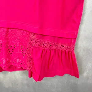 Anthro Tiny Women Sleeveless Top Medium Eyelet Ruffle Coquette‎ Balletcore Y2K thumbnail 3