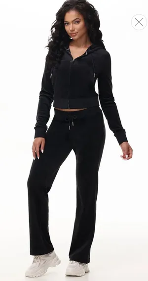 Juicy Couture Velour Black Tracksuit Set thumbnail 1