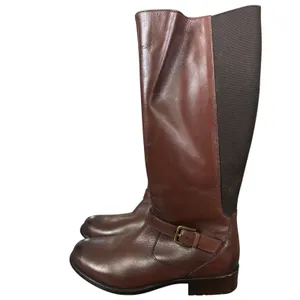 EUC‎ Clarks Tall Brown Leather Riding Boots Size 8.5 Equestrian Chic thumbnail 5
