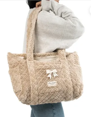 Moon Nude Teddy Tote Bag Tan thumbnail 1