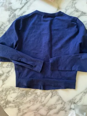 EUC J.Crew Jackie cardigan premium cotton blend XS HOLES UNDER & ON ARMS thumbnail 6