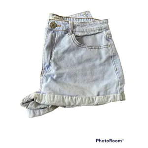 Forever21 Womens Denim Shorts Waist 28" Rise 10" Light Wash thumbnail 3