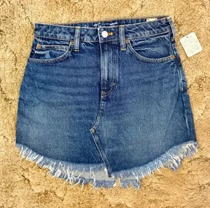 Free People We The Free Bailey Denim Mini Skirt Indigo Blue NWT Size 26 thumbnail 1
