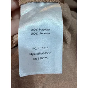 NWT Emory Park Bronze‎ Satin Ruched Mini Dress Square Neck Long Sleeve L thumbnail 9