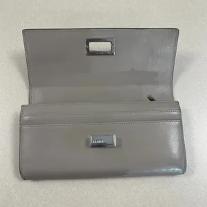 FENDI Peekaboo Leather Continental Wallet w/Turnlock - Greige - Preowned thumbnail 6